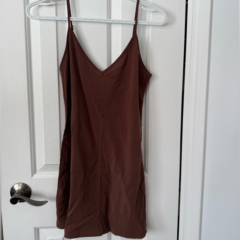 Brown Mini Slip Aritzia Dress